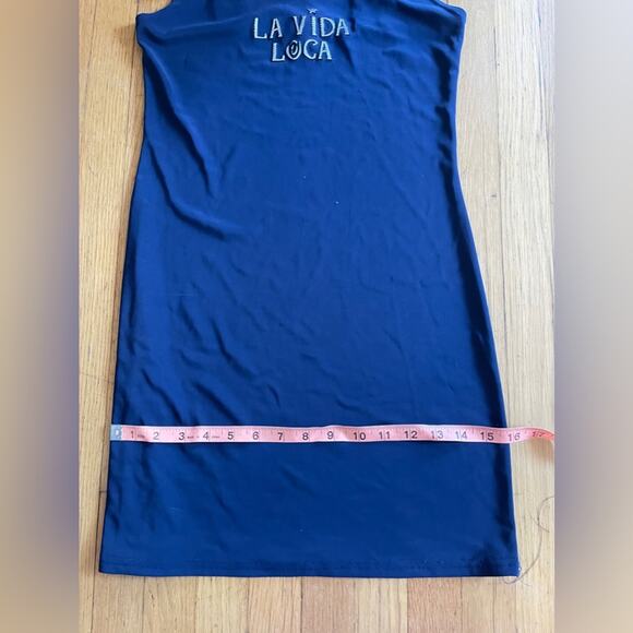 90s/Y2K Vintage Stretch La Vida Loca Mini Dress - Picture 11 of 16